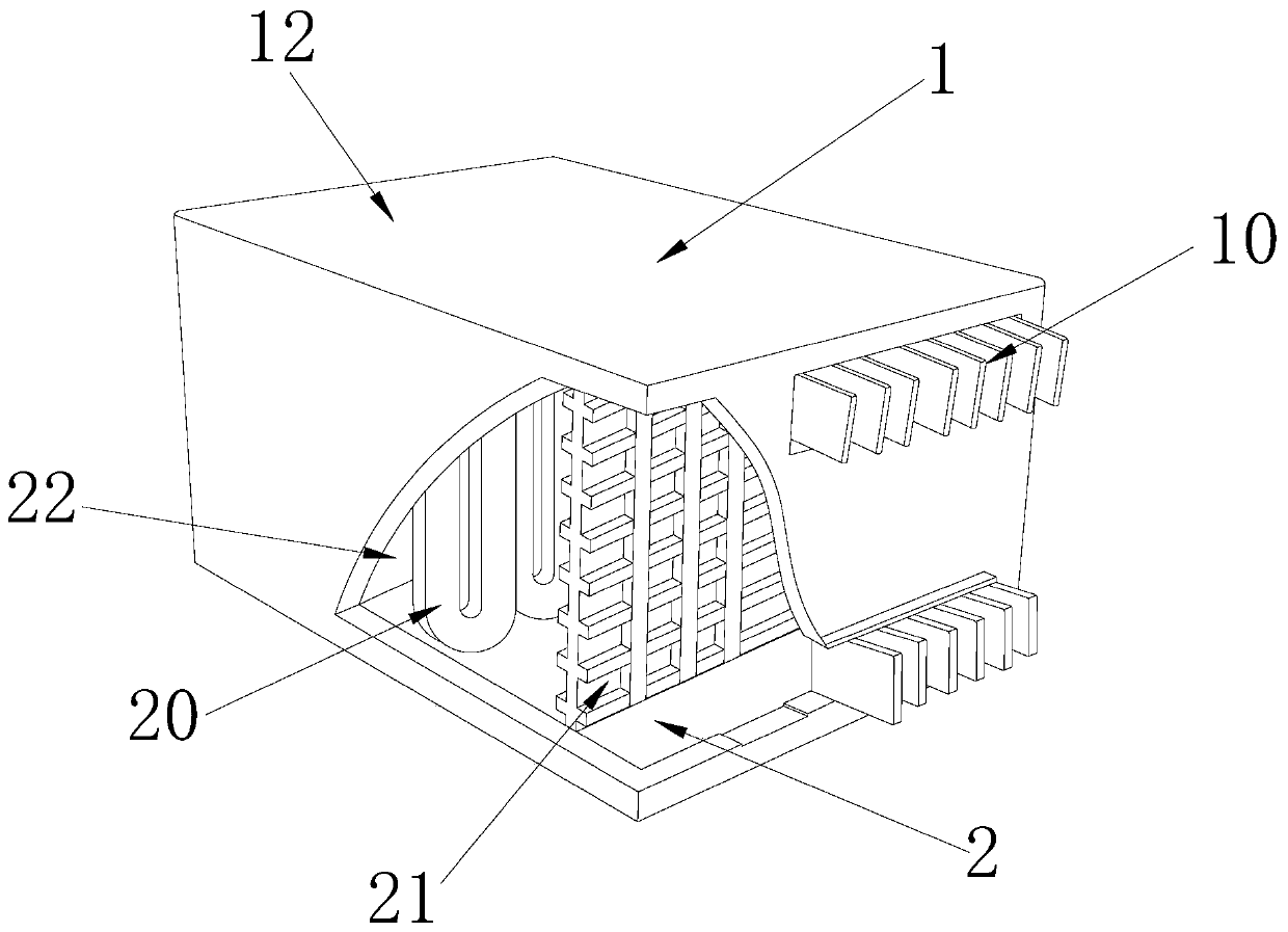 Ventilation structure based on heat pipe radiator high-power power conversion device