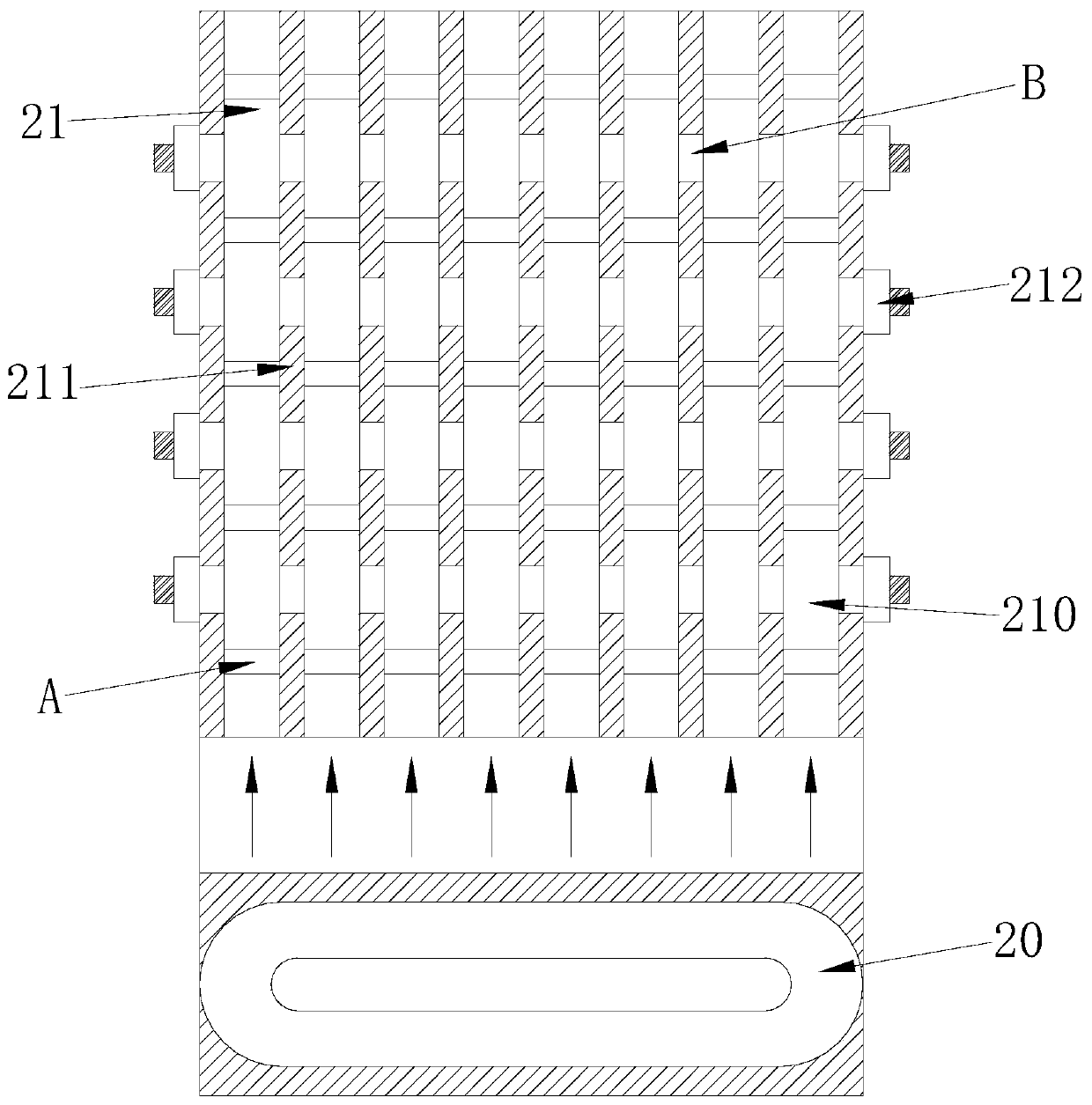 Ventilation structure based on heat pipe radiator high-power power conversion device