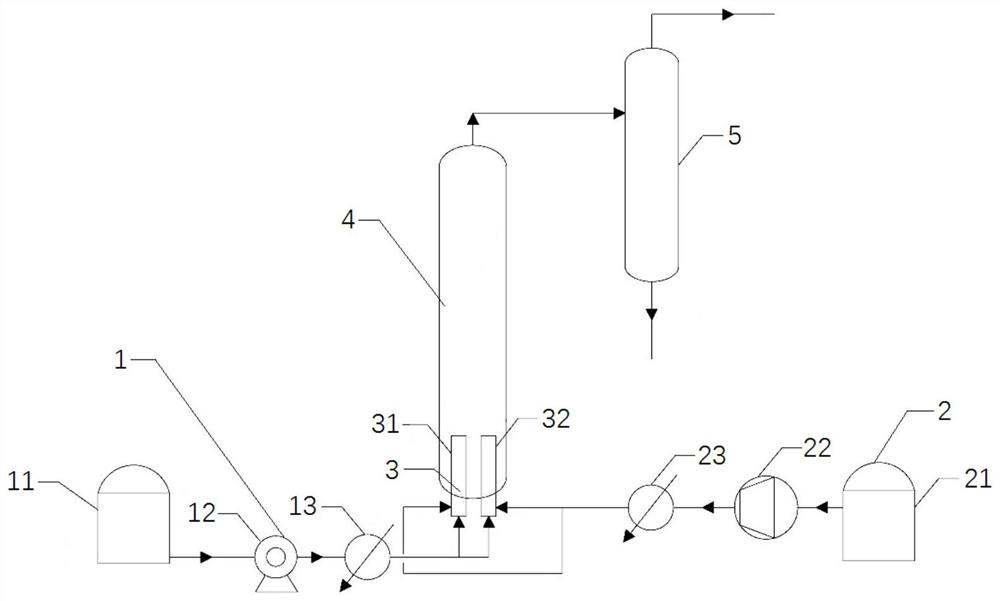 Micro-interface enhanced suspended bed hydrogenation reaction system and method