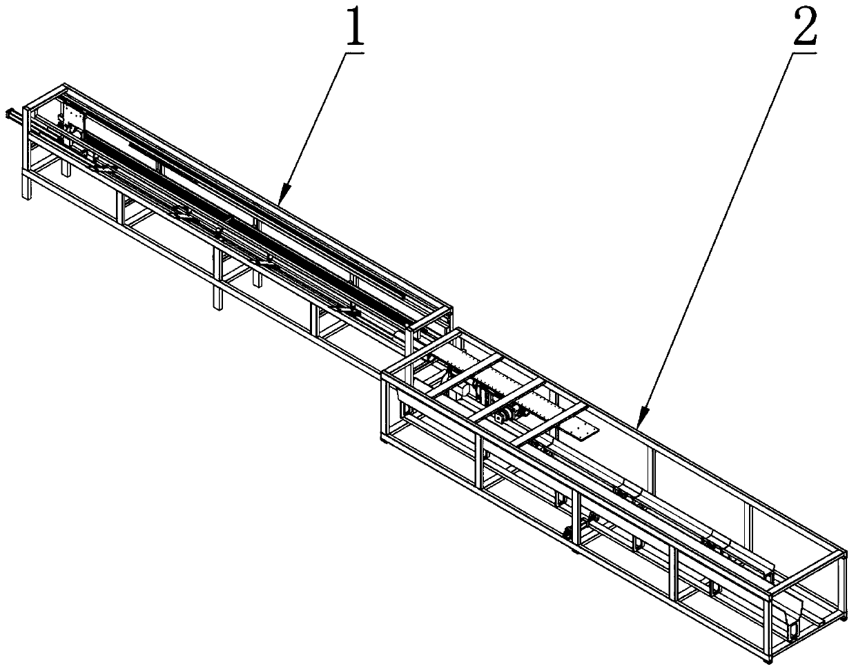 A mechanical device for automatically cutting steel bars