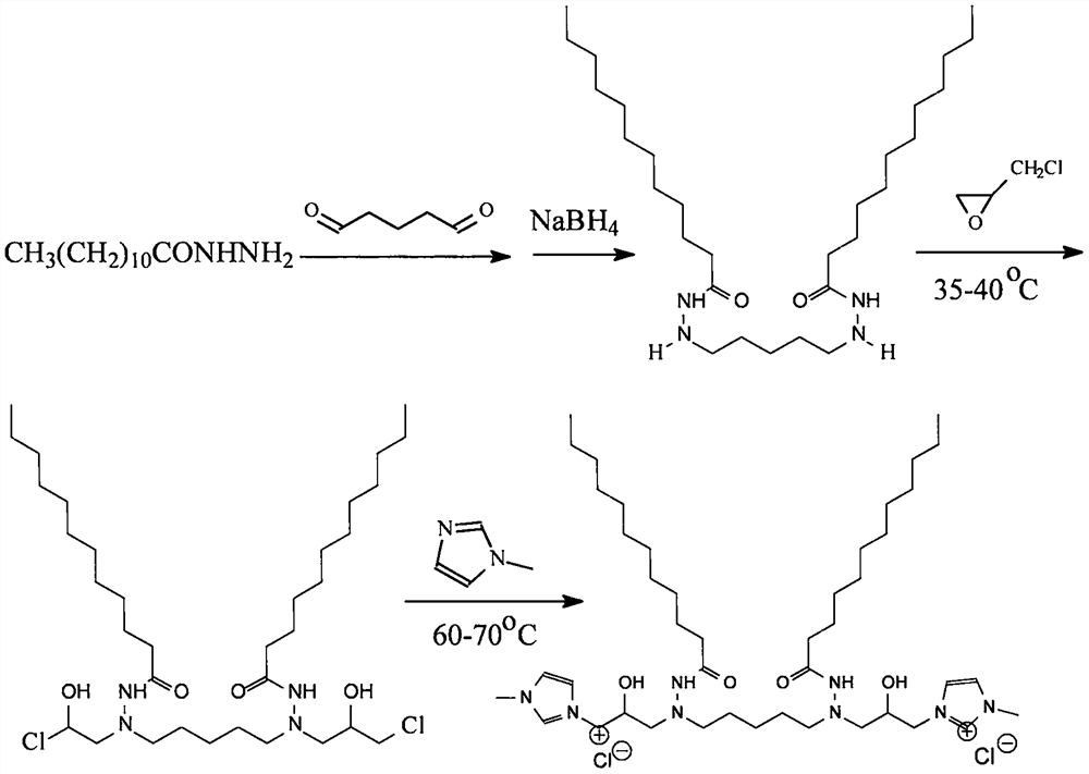 A kind of laurylhydrazide dication initiator and its preparation and use method