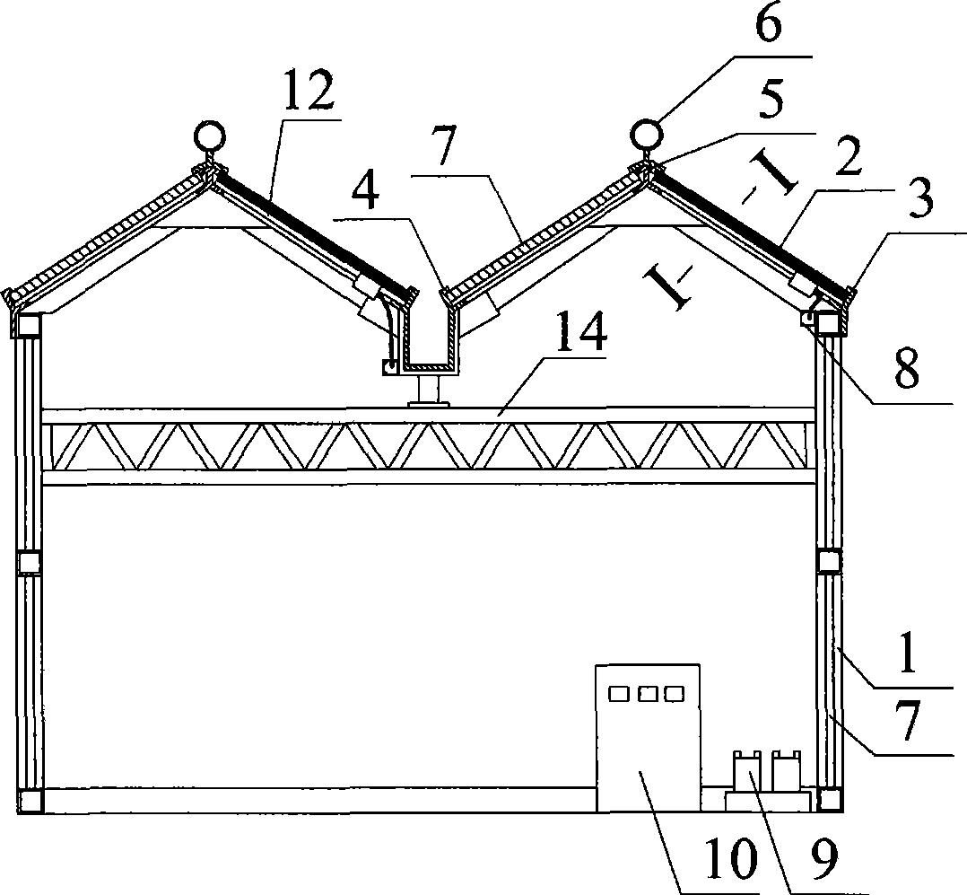 Photovoltaic greenhouse with solar module and generating set thereof