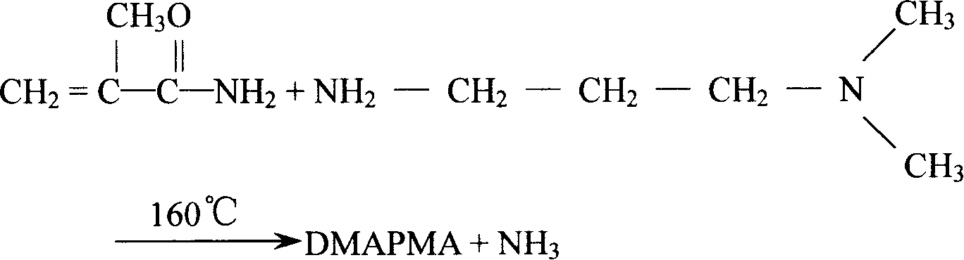 Method for preparing N-dimethylamino propyl methyl acrylamide