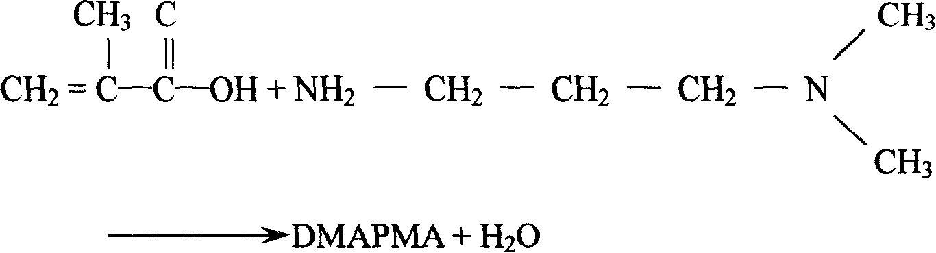 Method for preparing N-dimethylamino propyl methyl acrylamide