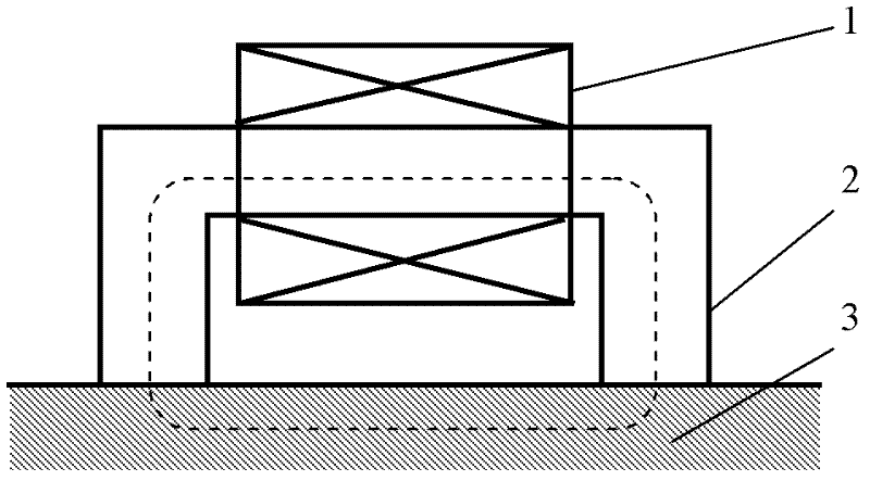 Electromagnetic on-line detection method of retained austenite of rolling bearing