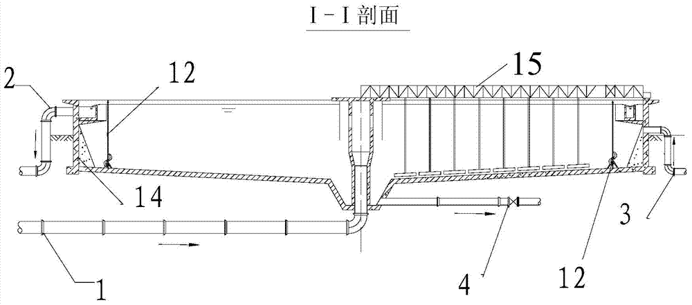 Compound functional primary settling tank, system containing compound functional primary settling tank and application of system