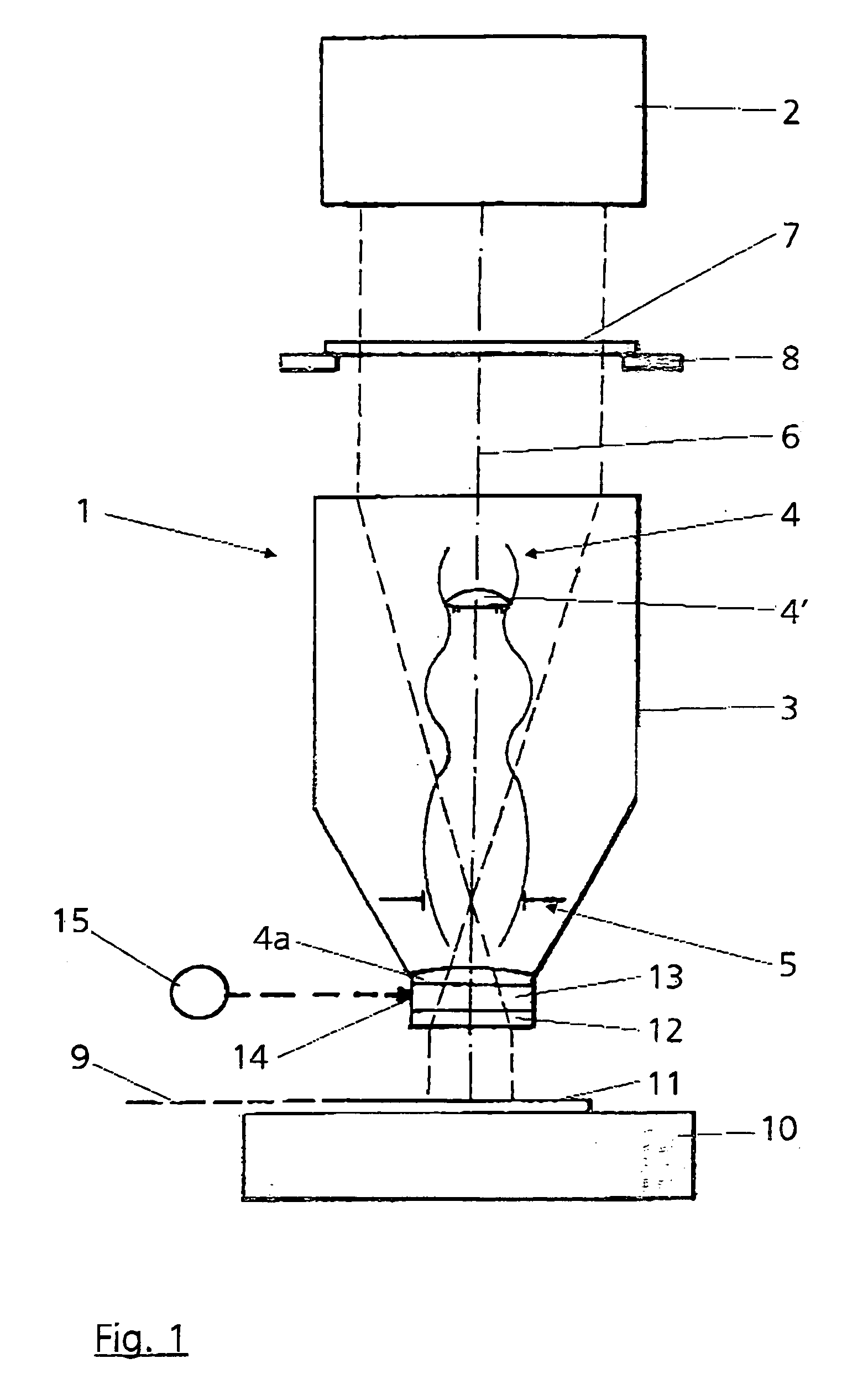 Projection exposure machine comprising a projection lens