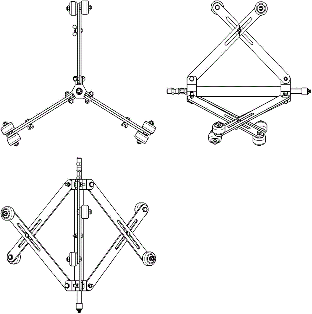 Inner wall spraying device of round pipeline