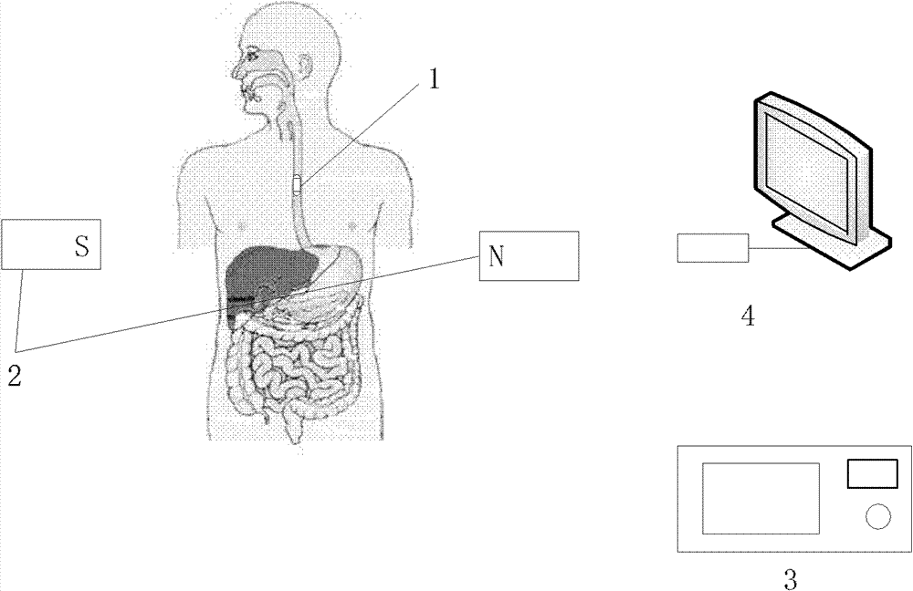 In vitro magnetic control thermal therapy capsule system based on digital image navigation