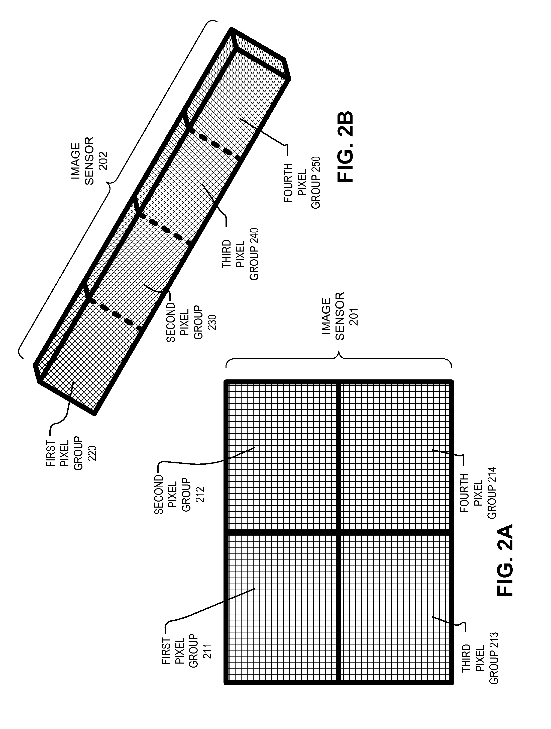 Imaging device with a plurality of pixel arrays
