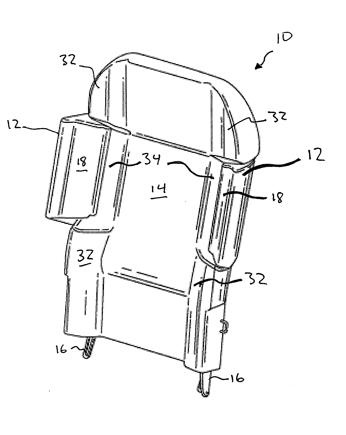 Side support for an aircraft seat