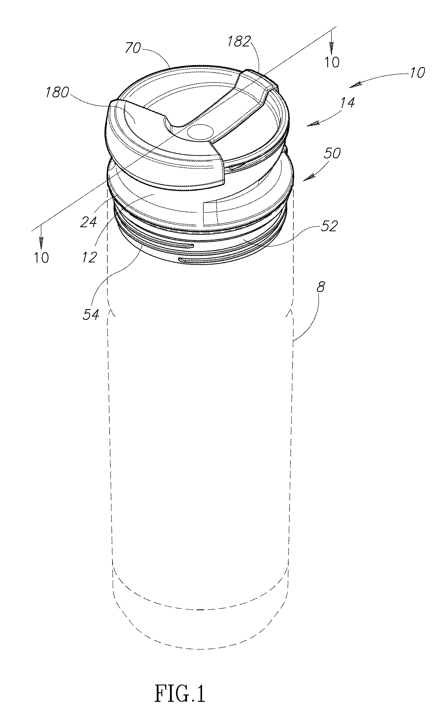 Beverage container closure with venting