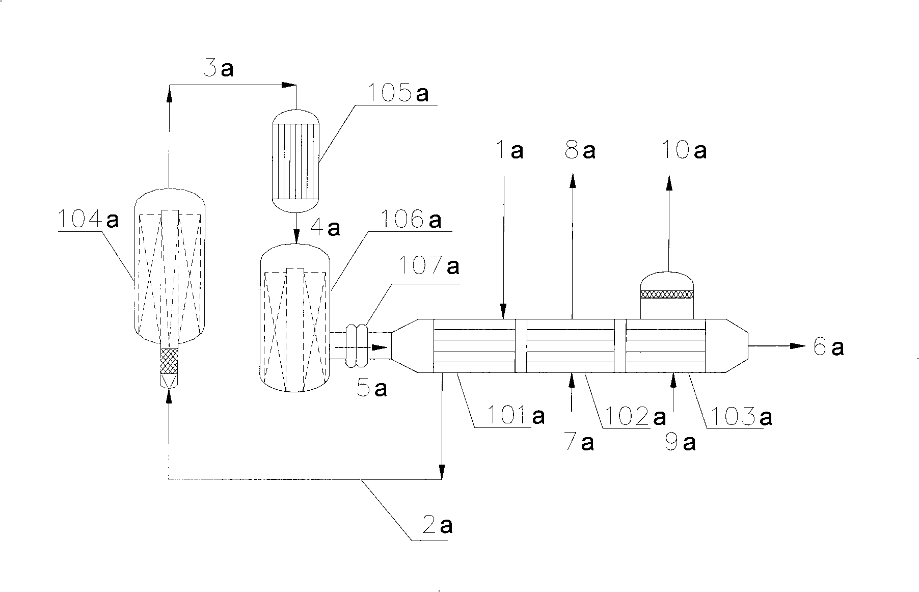 Method for heating ethylbenzene by ethylbenzene dehydrogenation reaction