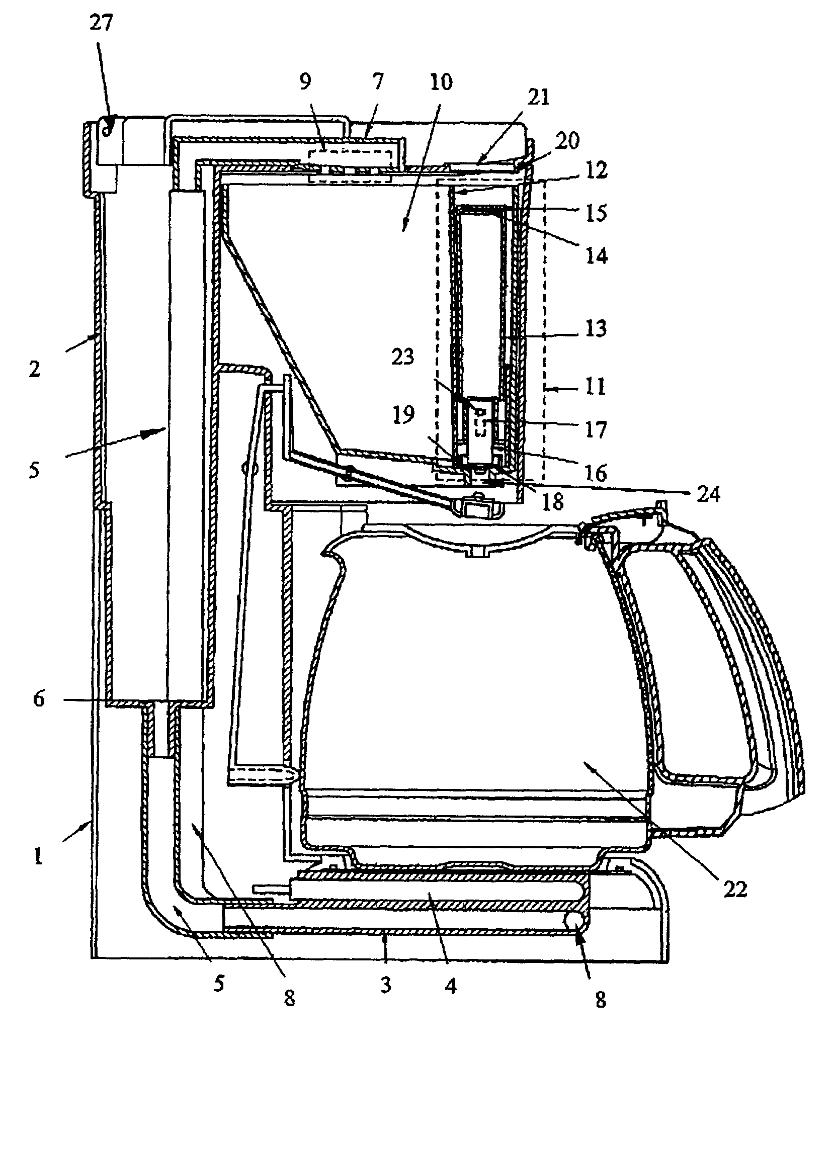 Method of making coffee and coffee maker