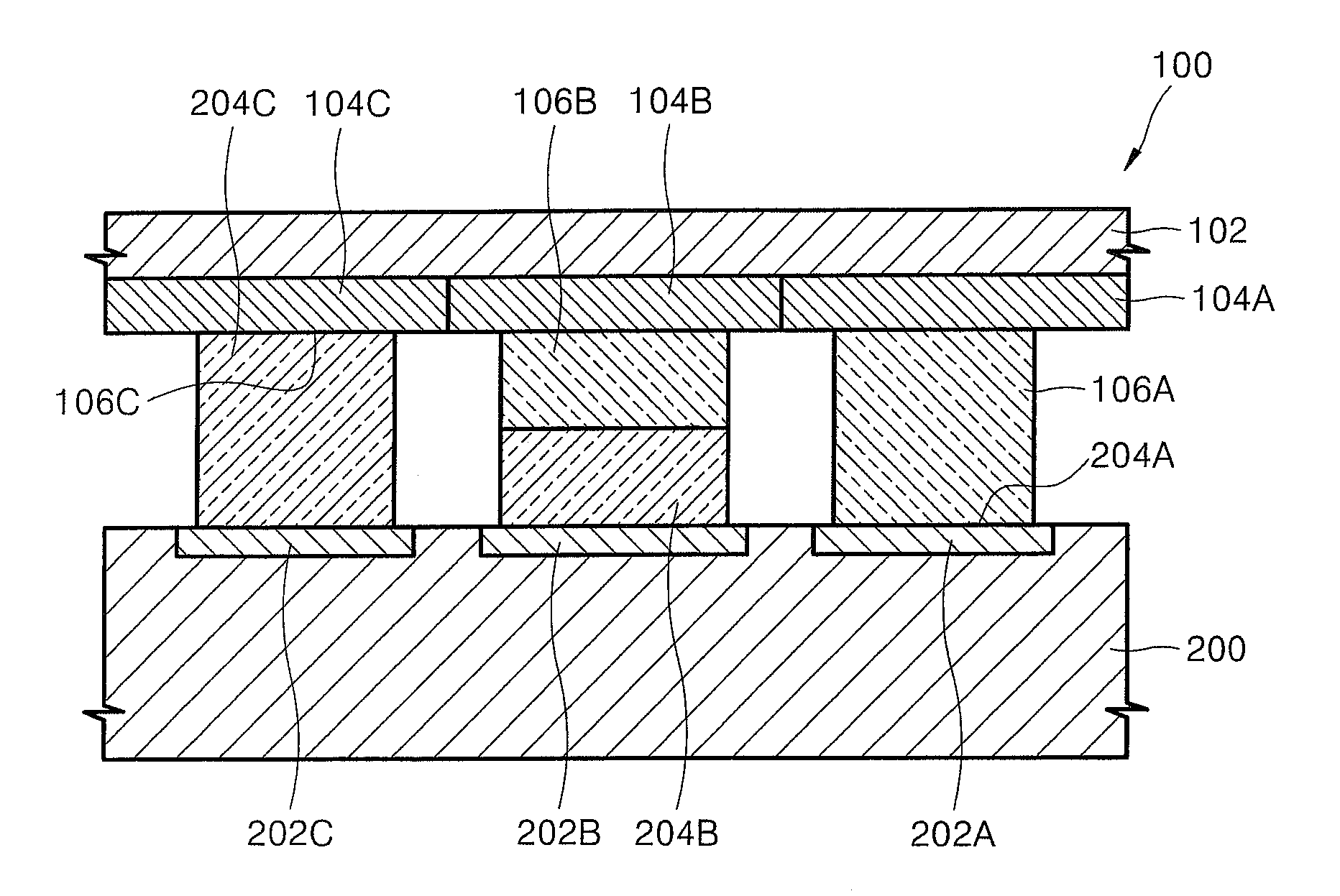 Semiconductor chip having bumps of different heights and semiconductor package including the same