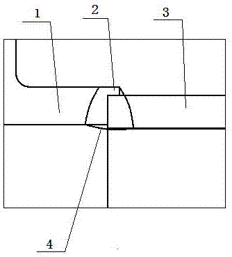 Inner bore welding structure and welding method for fountain type pipe layout
