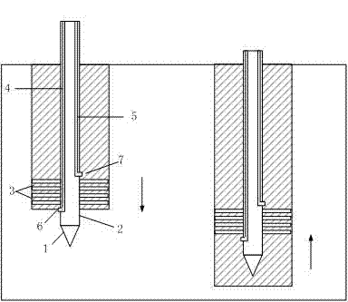 Construction method of stirring pile and solidifying agent device thereof
