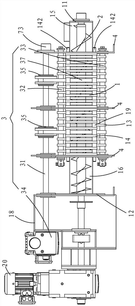 Wear-free laminated spiral dewatering equipment with detachable driving device