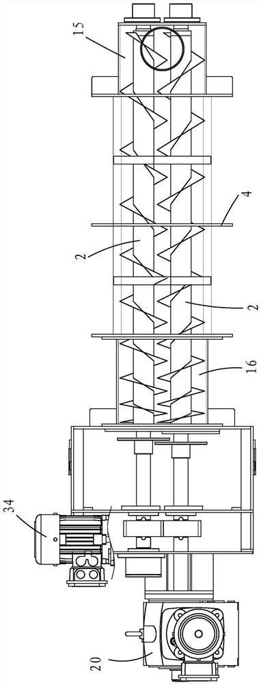 Wear-free laminated spiral dewatering equipment with detachable driving device