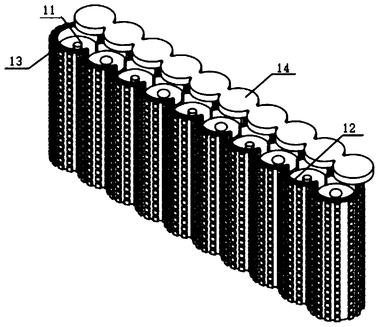 Battery thermal management and thermal safety protection device based on vibration strengthening