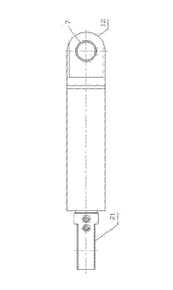 Hydraulic oil cylinder device capable of being easily disassembled and assembled