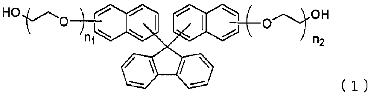 Method for producing alcohols having fluorene skeleton