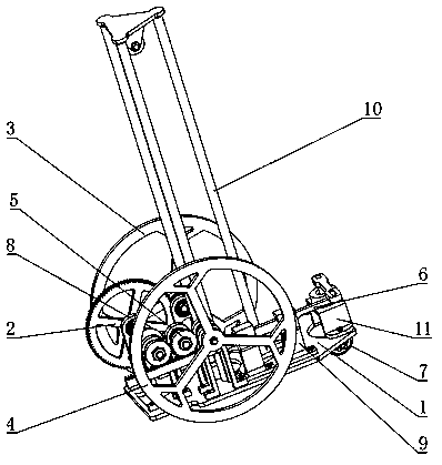 Double-gear steering type S-shaped carbon-free trolley