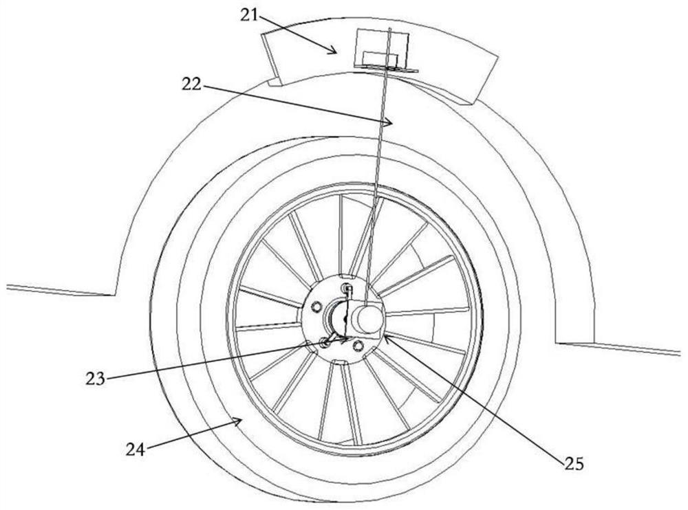 Universal device for fixing vehicle-mounted encoder and wheel