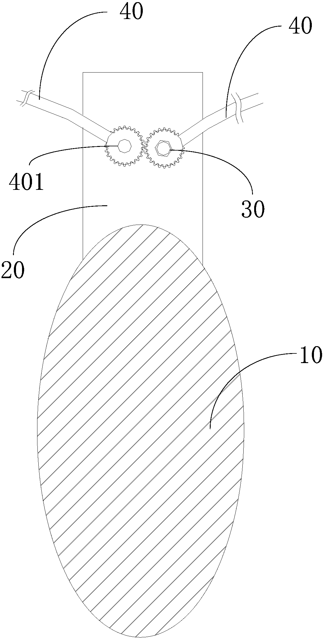 Dimple forming external fixator