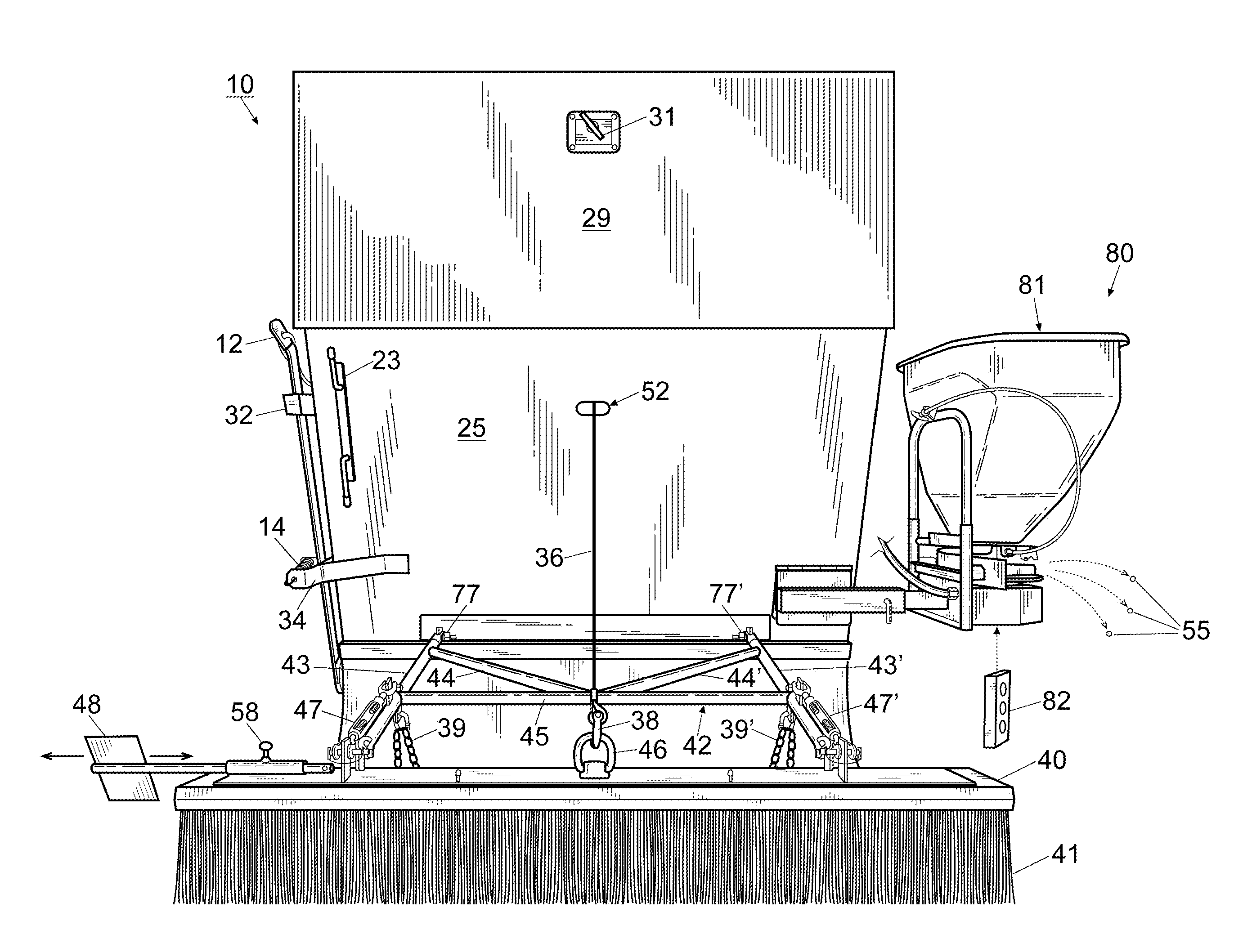 Granular spreader and method