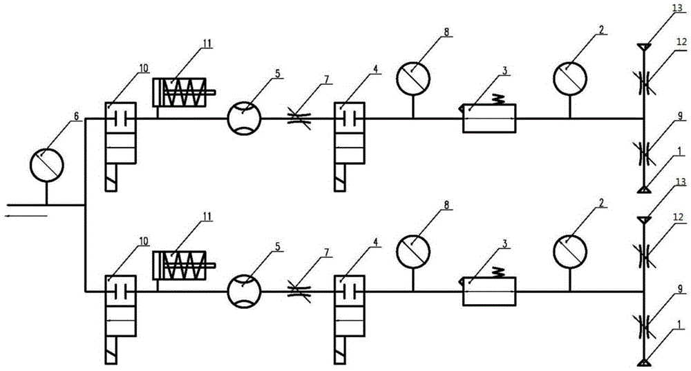 Mixed gas charging device for high-voltage electrical equipment