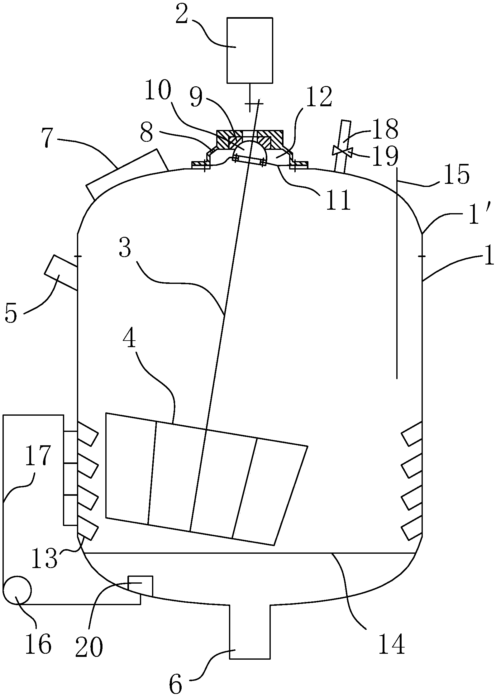 Refining agent reaction device