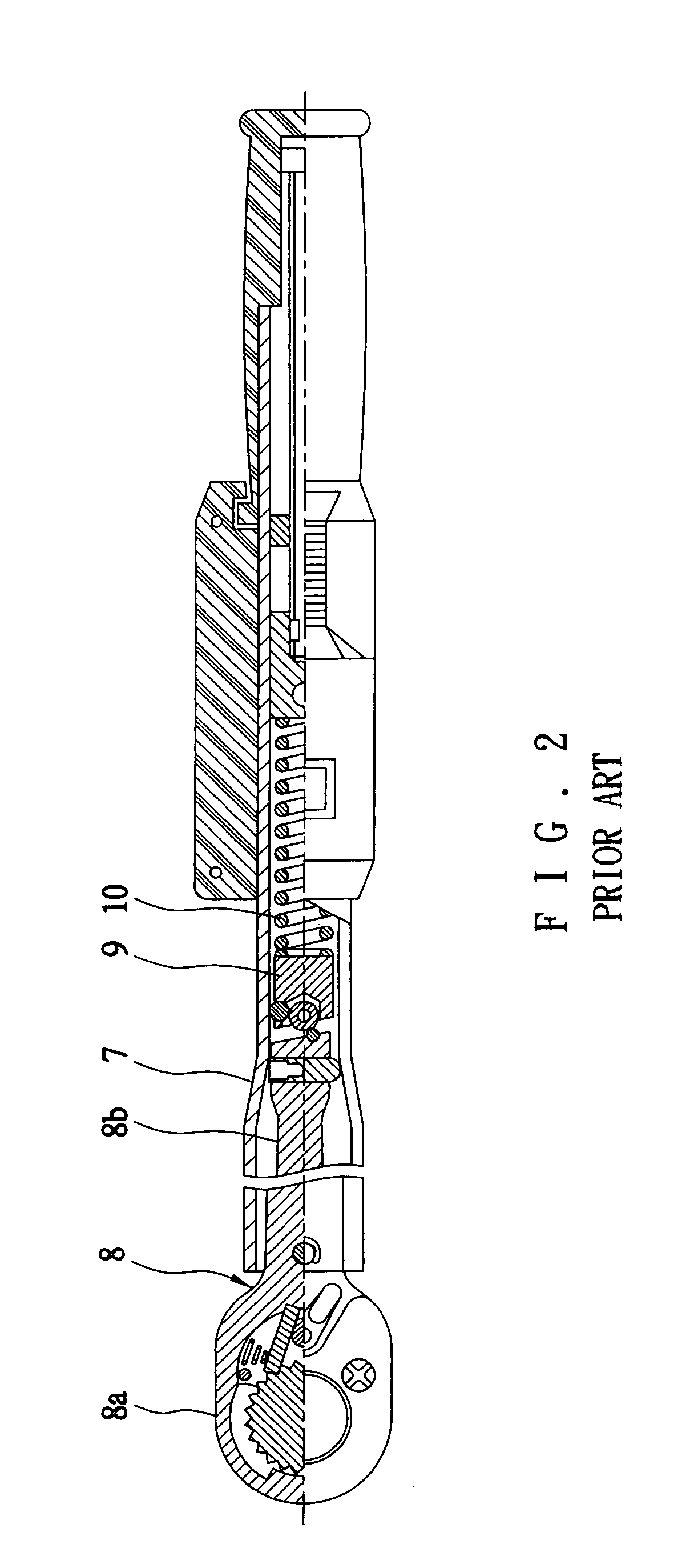 Device for numerically displaying torque of torque wrench having a preset maximum torque