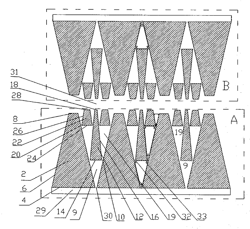 Multistage tunnel type paramagnetic separation oxygen enrichment device