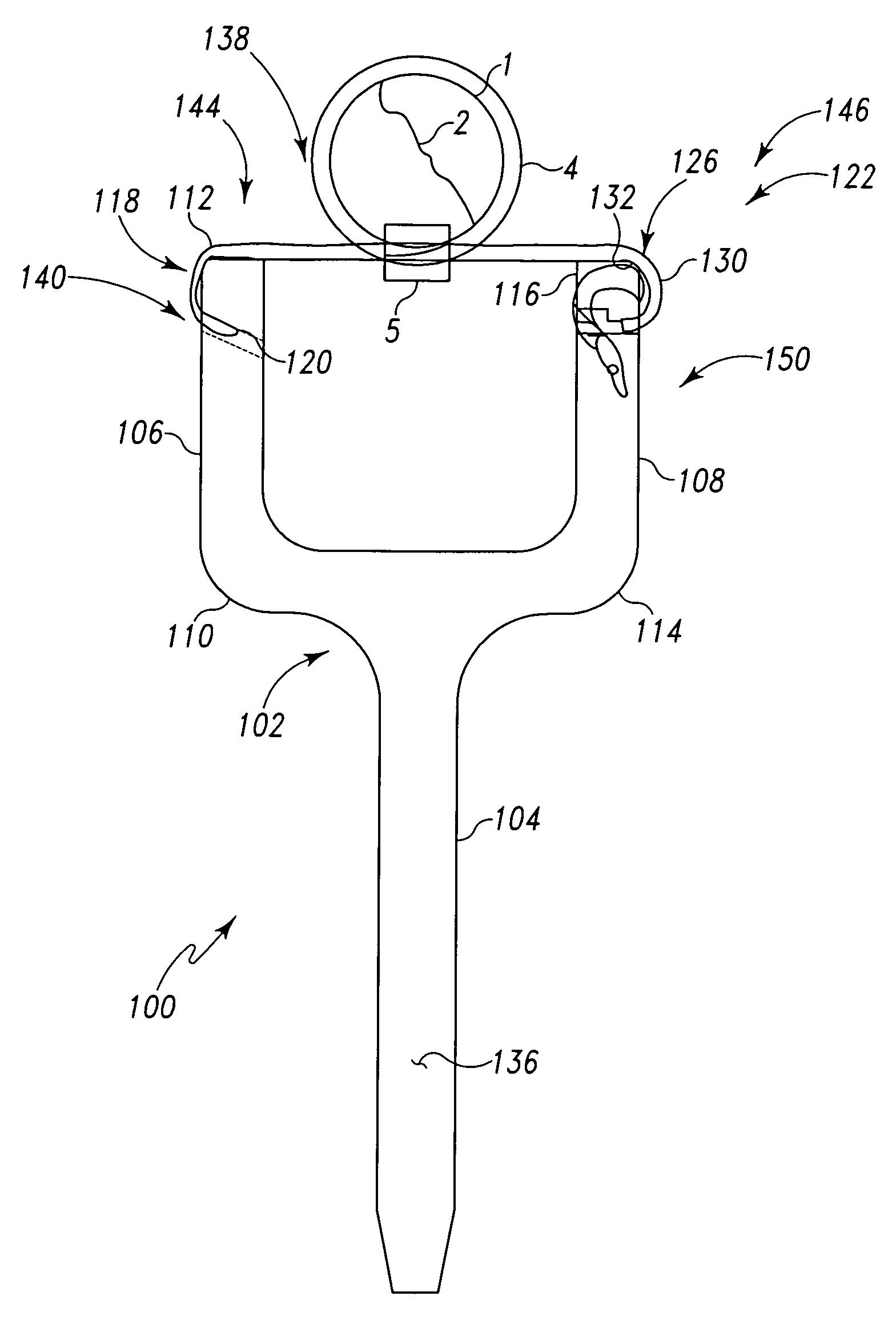 Tensioning device, kit and related method