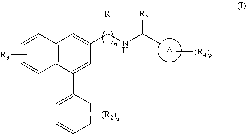 Substituted naphthalene compounds as calcium sensing receptor modulators