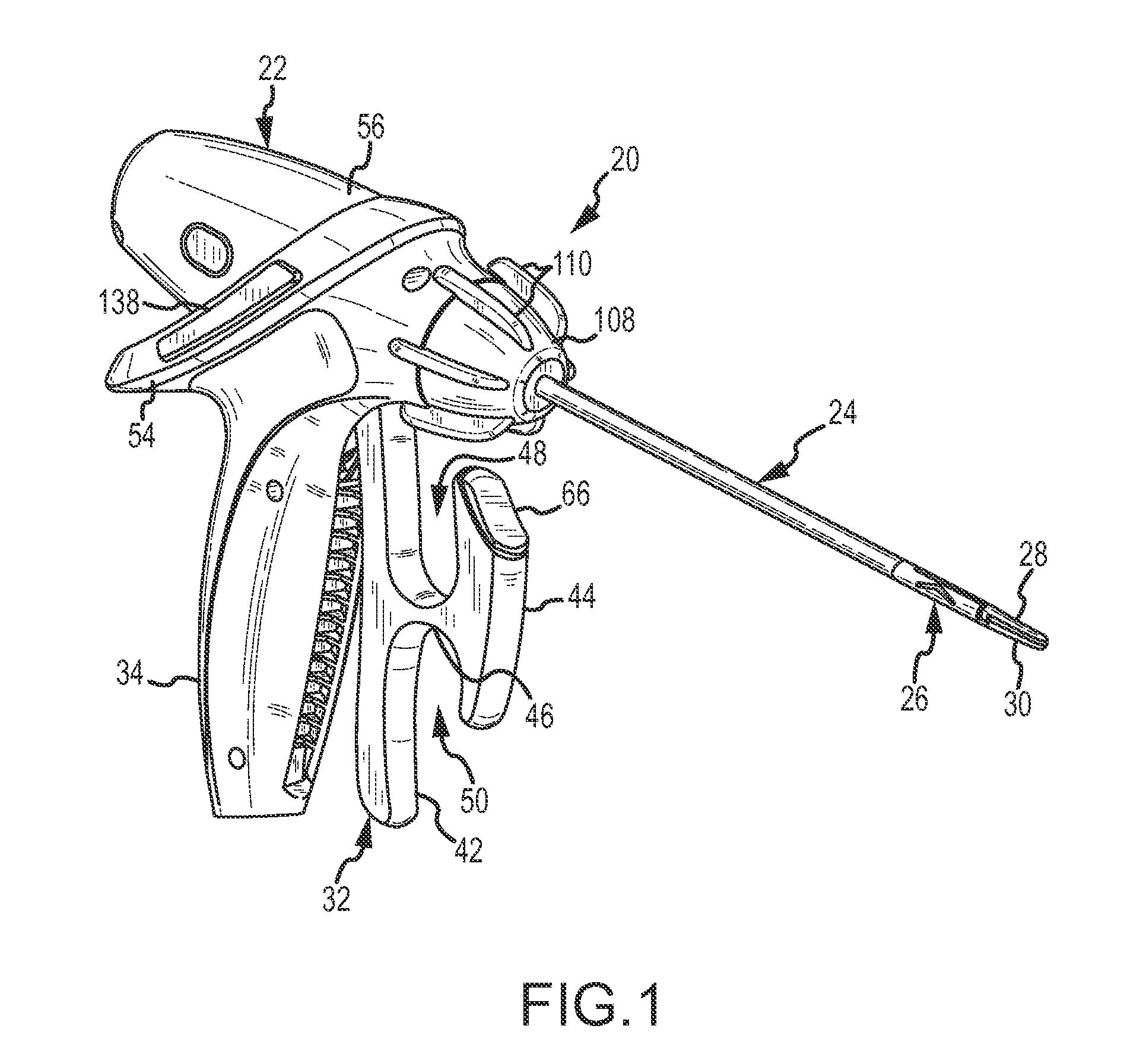 Surgical Tool with Crossbar Lever