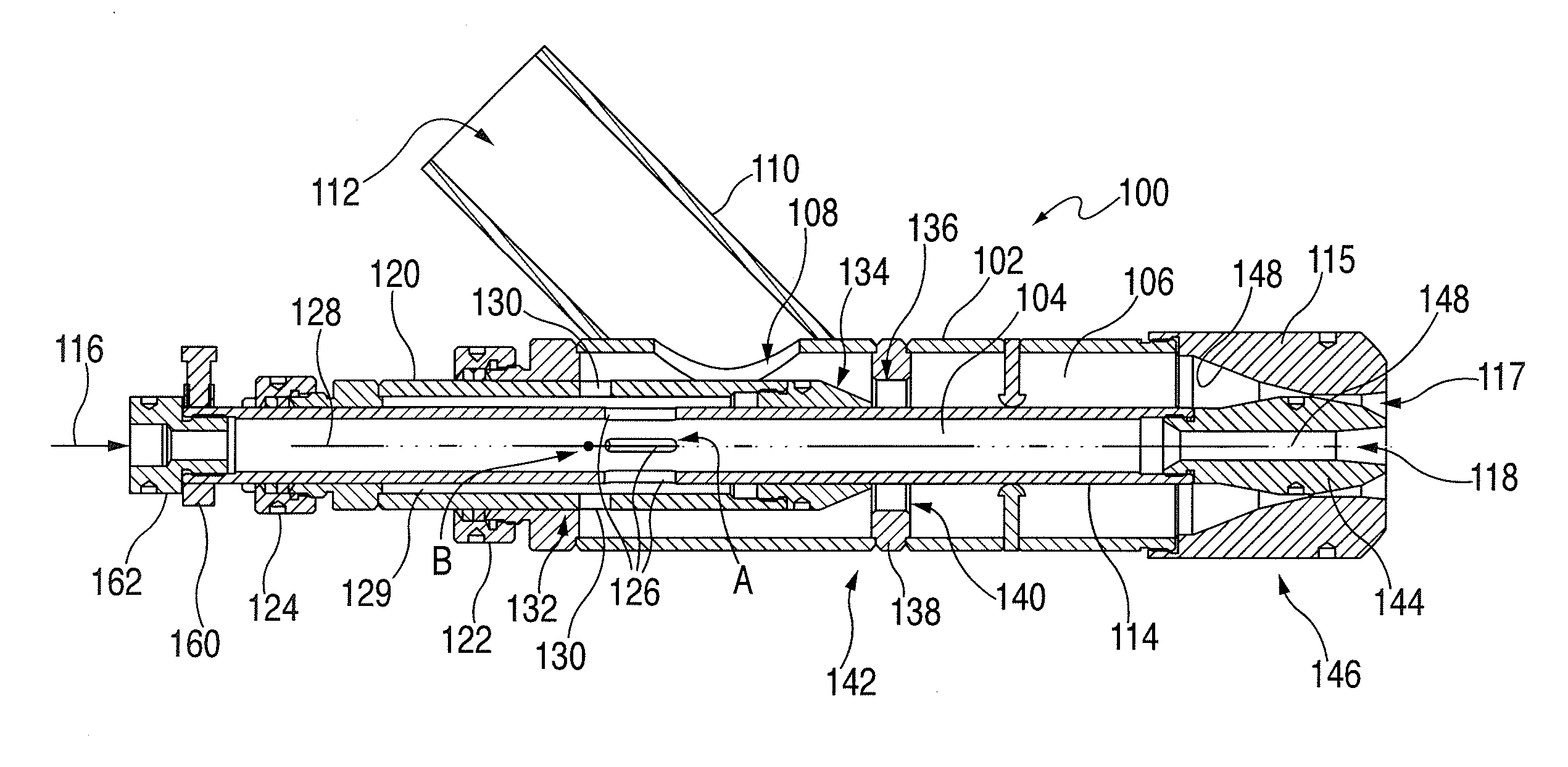 Dual outlet burner and method