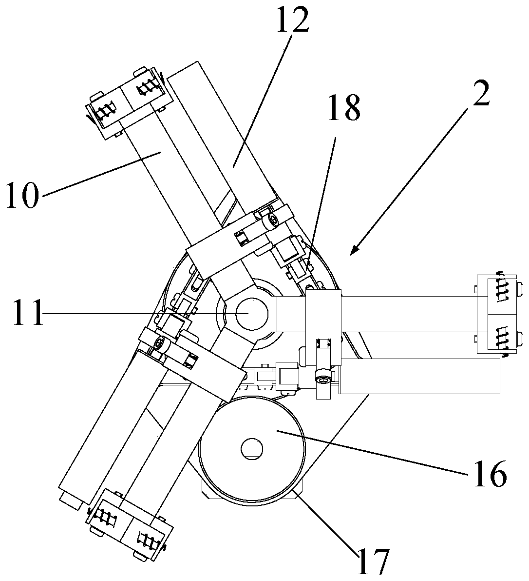 Controllable deployment truss device with high storage ratio applied to spacecraft