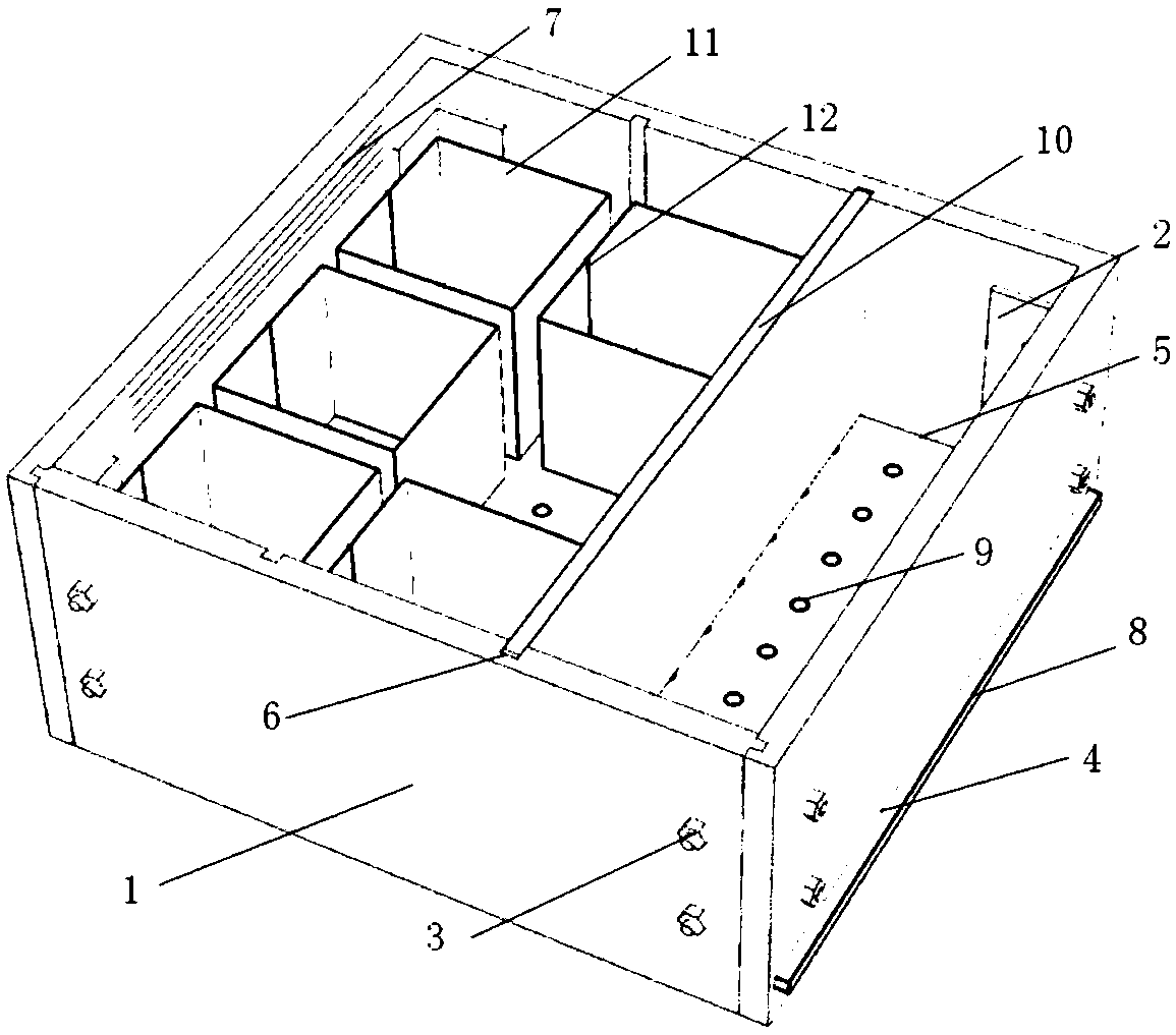 Mold-making device and method for preparing test blocks for filling mine tailings