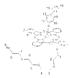 Silicon phthalocyanine axially modified by aminoethyl phenoxyl and polyethylene glycol oligomer