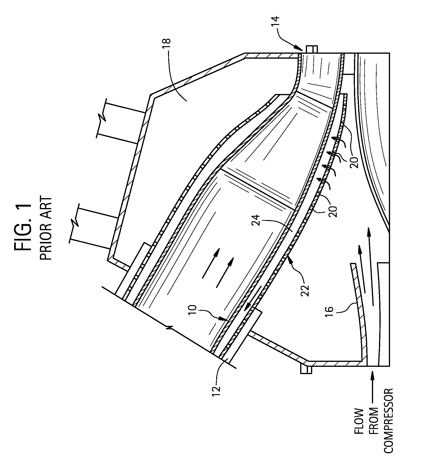 Method and apparatus for cooling combustor liner and transition piece of a gas turbine
