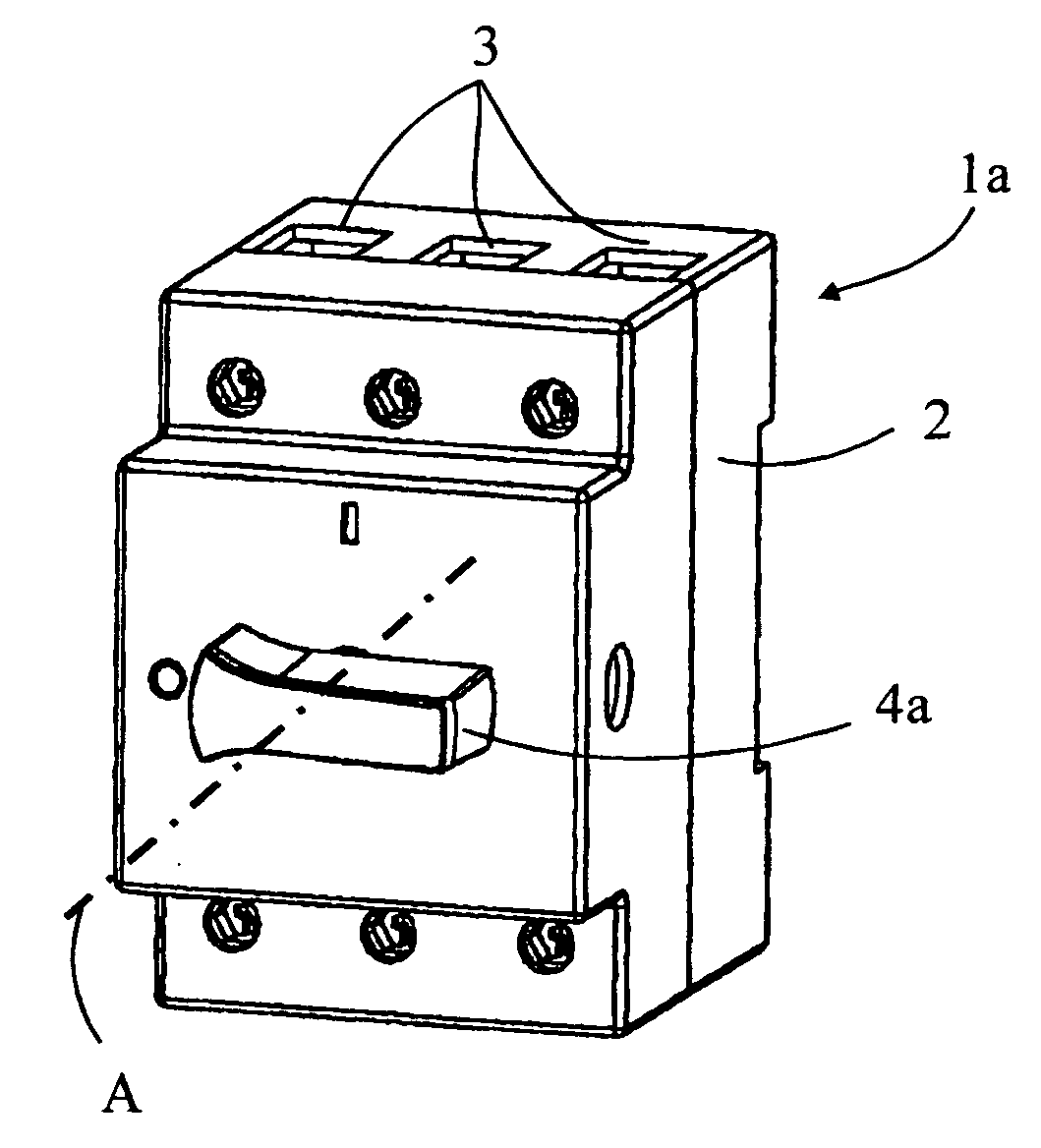 Front or side controlled electrical shutoff apparatus
