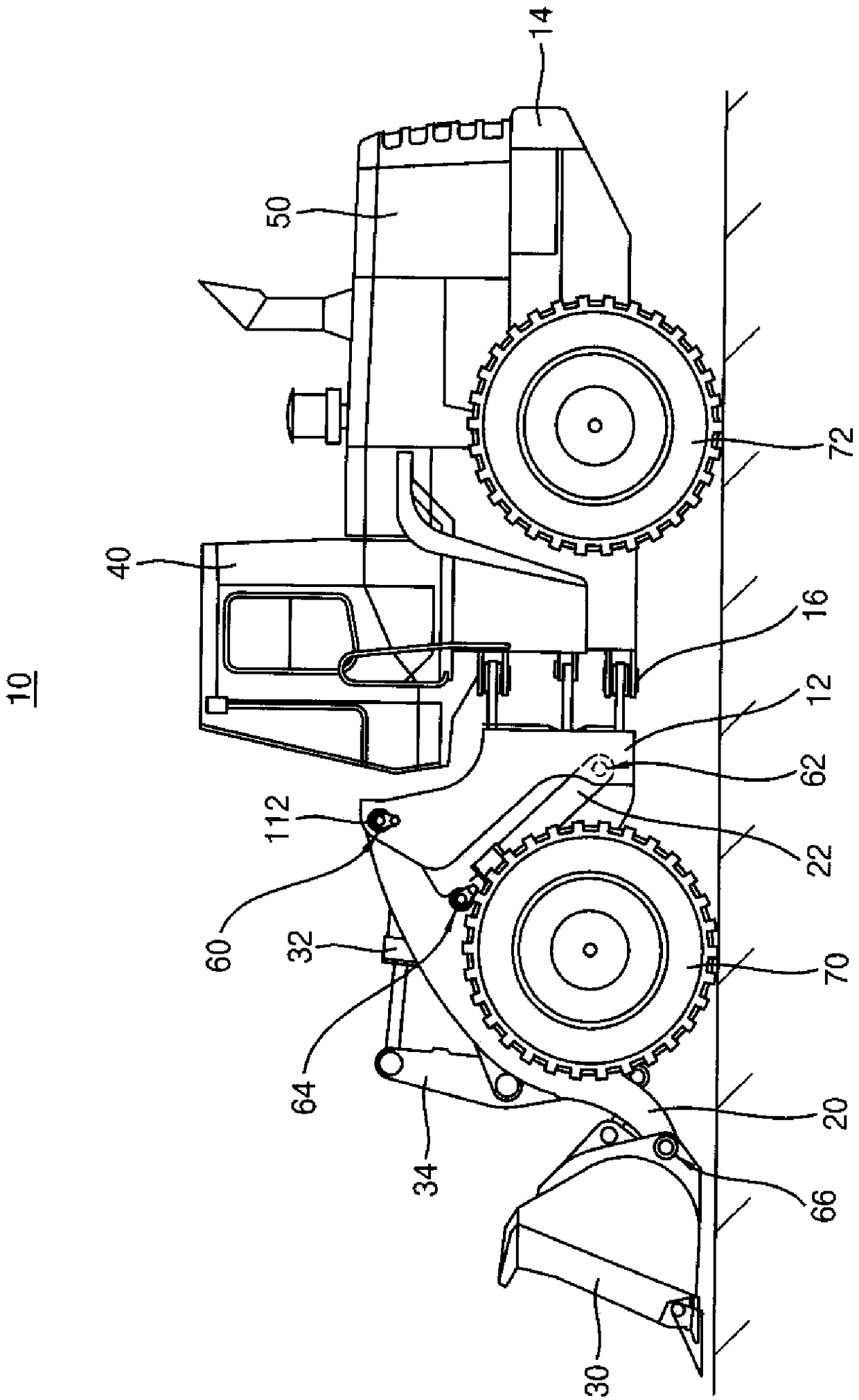 Loading weight measuring method and measuring system of wheel loader