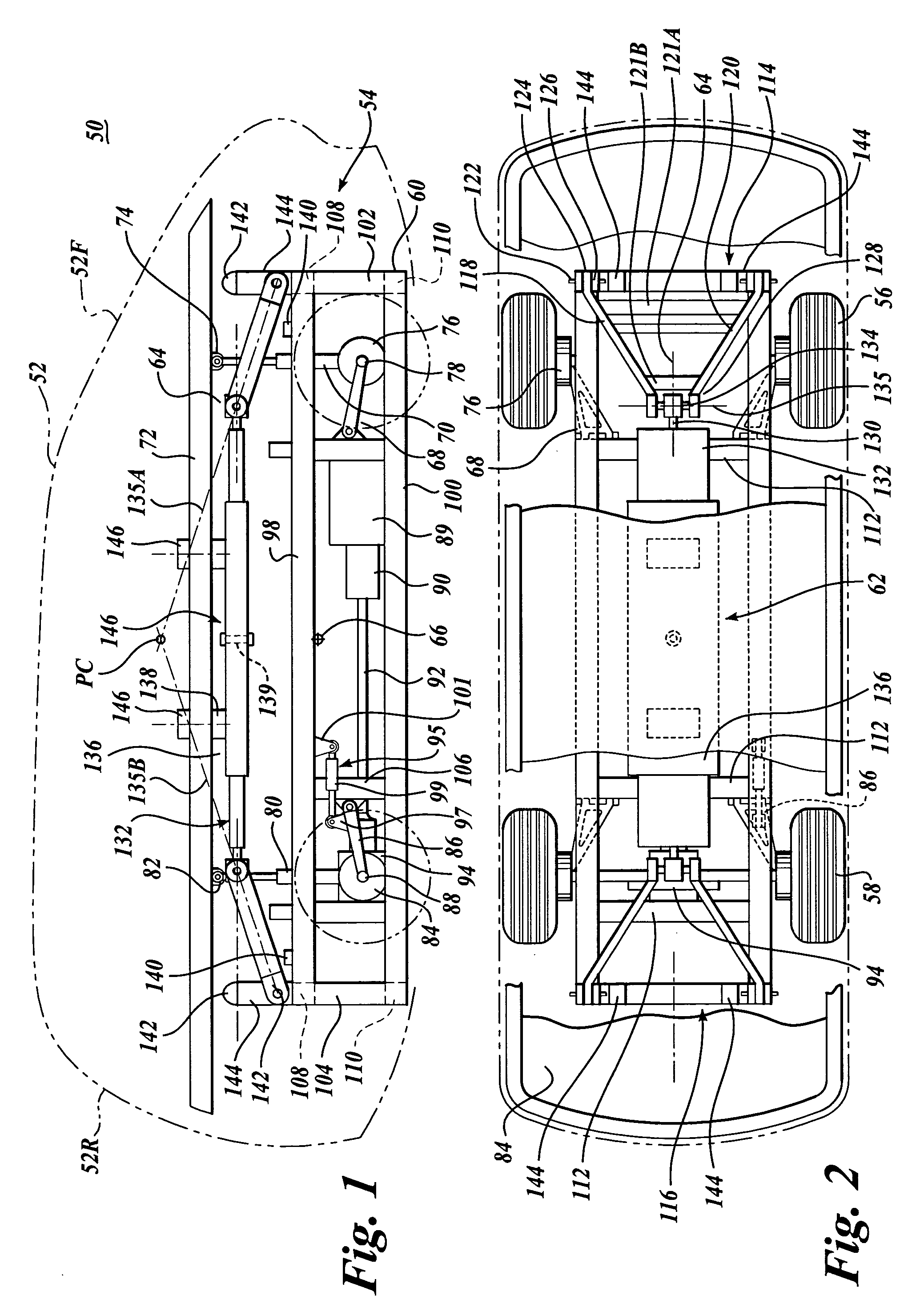 Vehicle with movable and inwardly tilting safety body