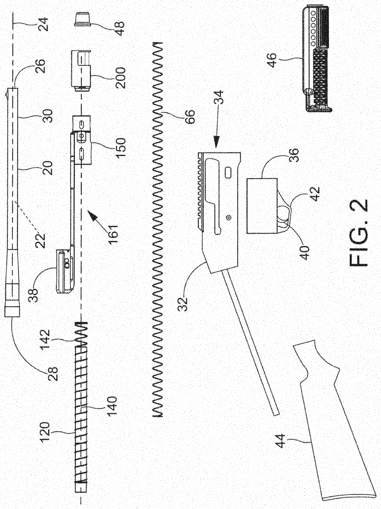 Semi-automatic shotgun and components thereof