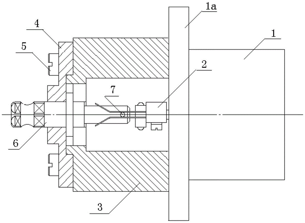 A vibration-absorbing structure of an angular displacement sensor