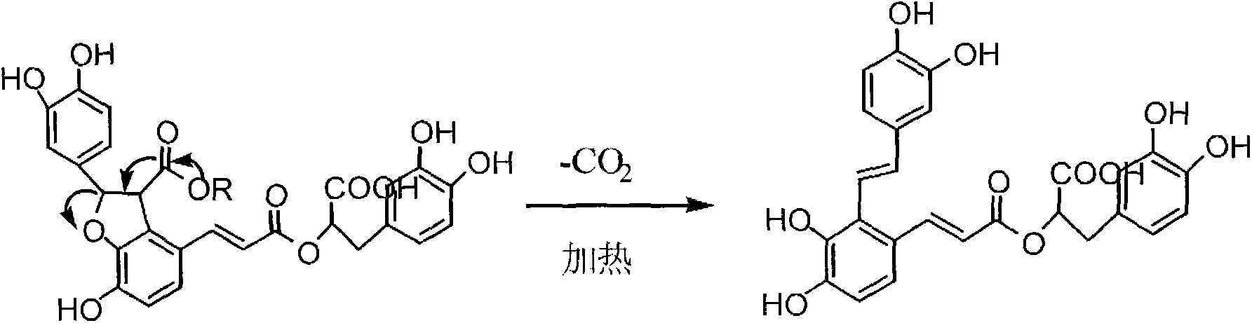 Method for preparing salvianolic acid A