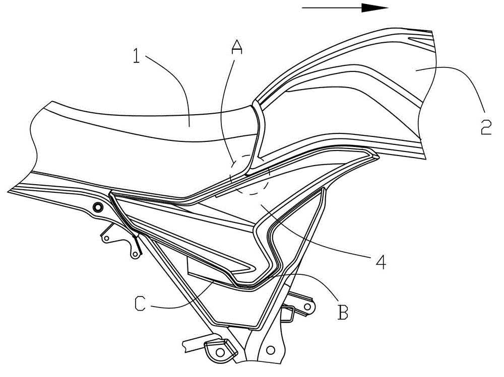 Motorcycle body assembly for motorcycle