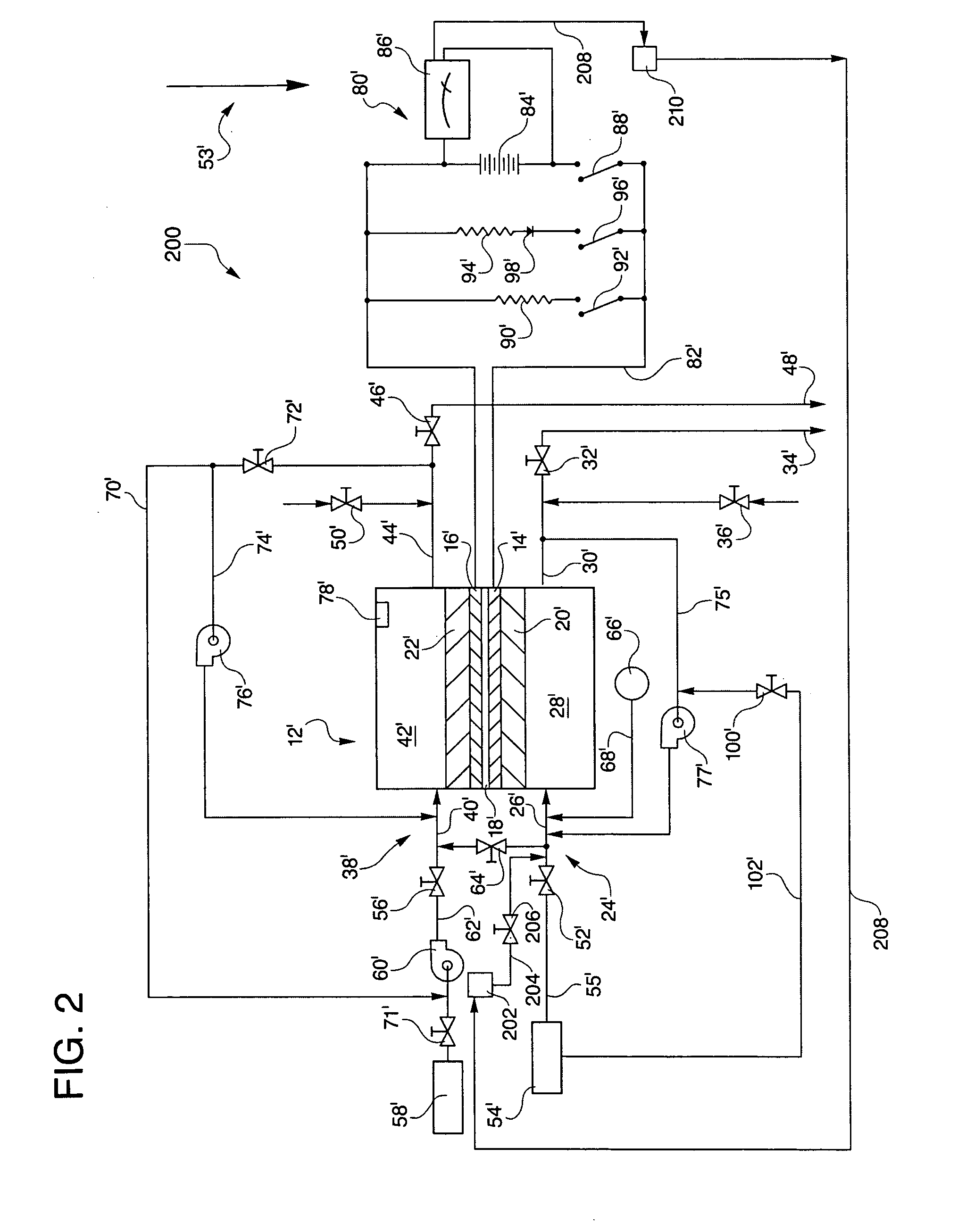 Hydrogen passivation shut down system for a fuel cell power plant